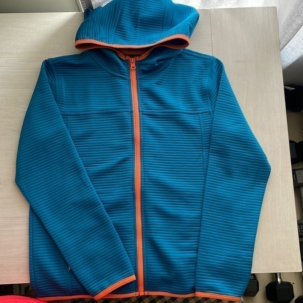 NWOT J-Crew zip up hooded jacket. Size large (10/12)